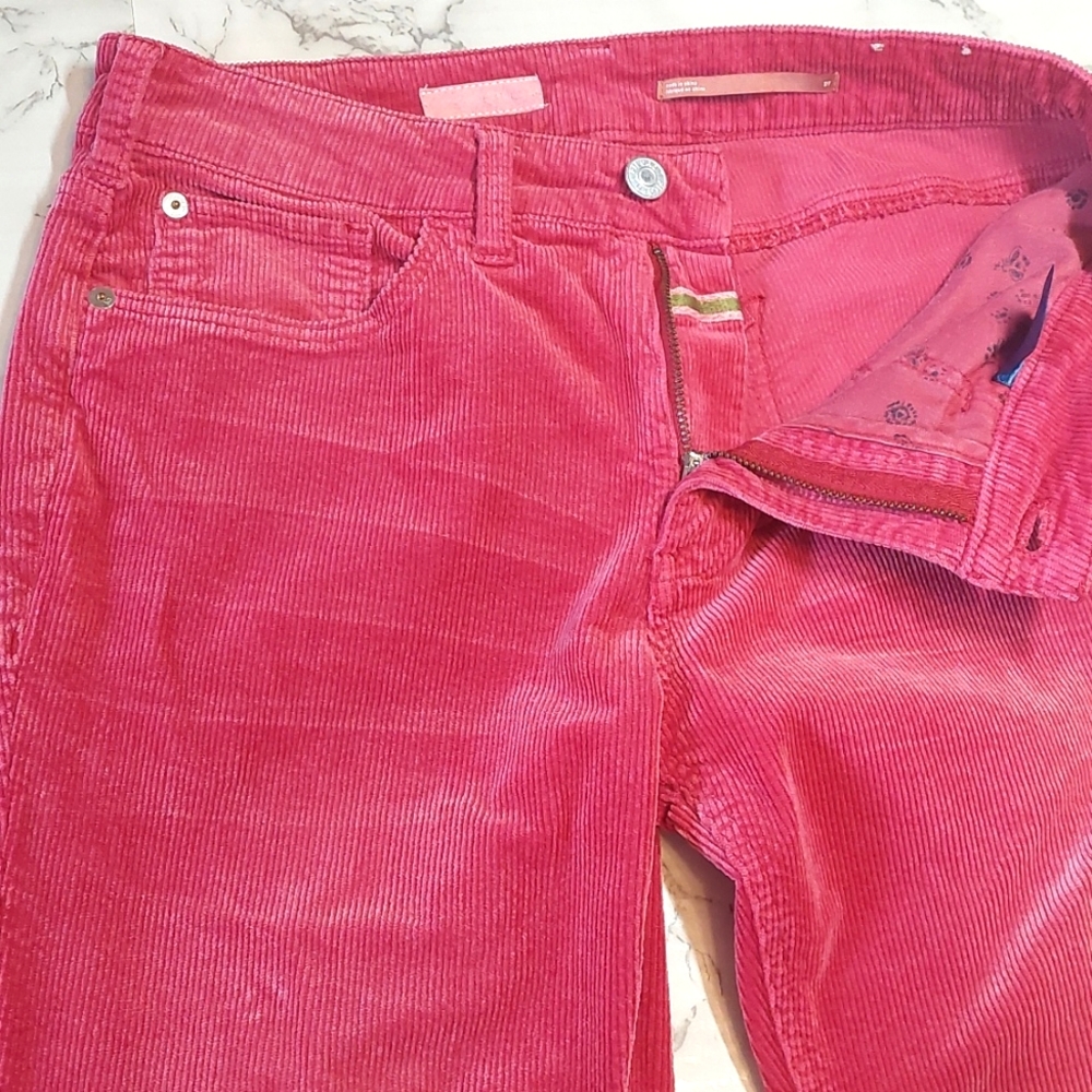 Pilcro Raspberry Corduroy Pants, Size 27 - Picture 6 of 10